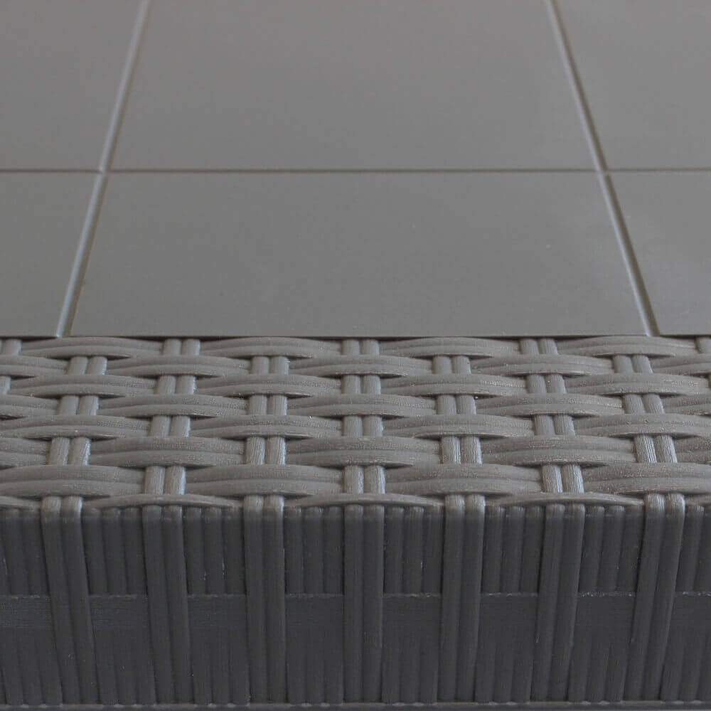Tavolo Dallas 80x80x74 h cm in Wicker Taupe...