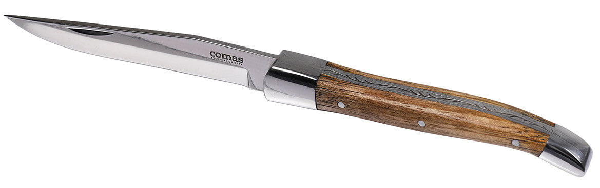 Set 6 Coltelli da Bistecca Lama Liscia Manico in Legno Steak Alps...