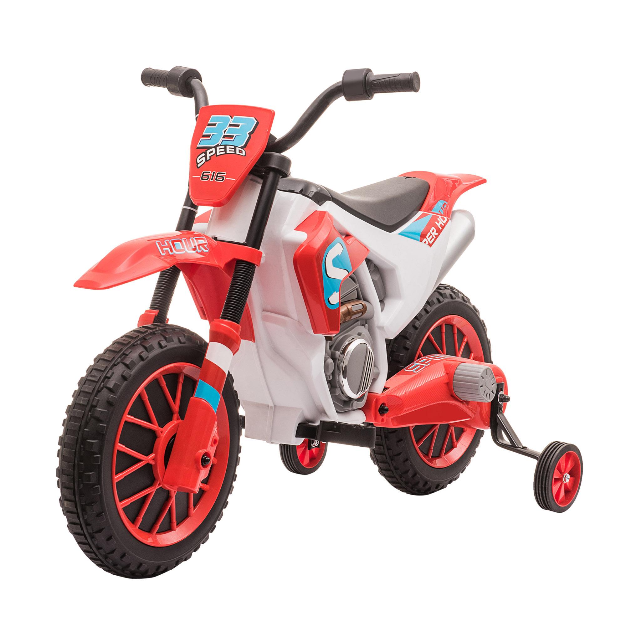 Image of Moto Elettrica per Bambini 6V Motocross Rossa