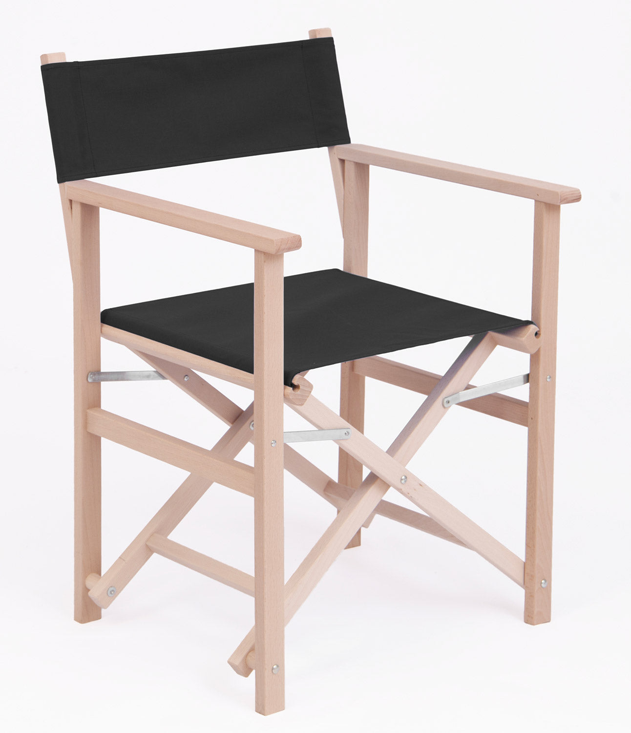 Sedia Regista Pieghevole da Giardino 55x57xh85 cm in Legno Faggio Massello Nero...