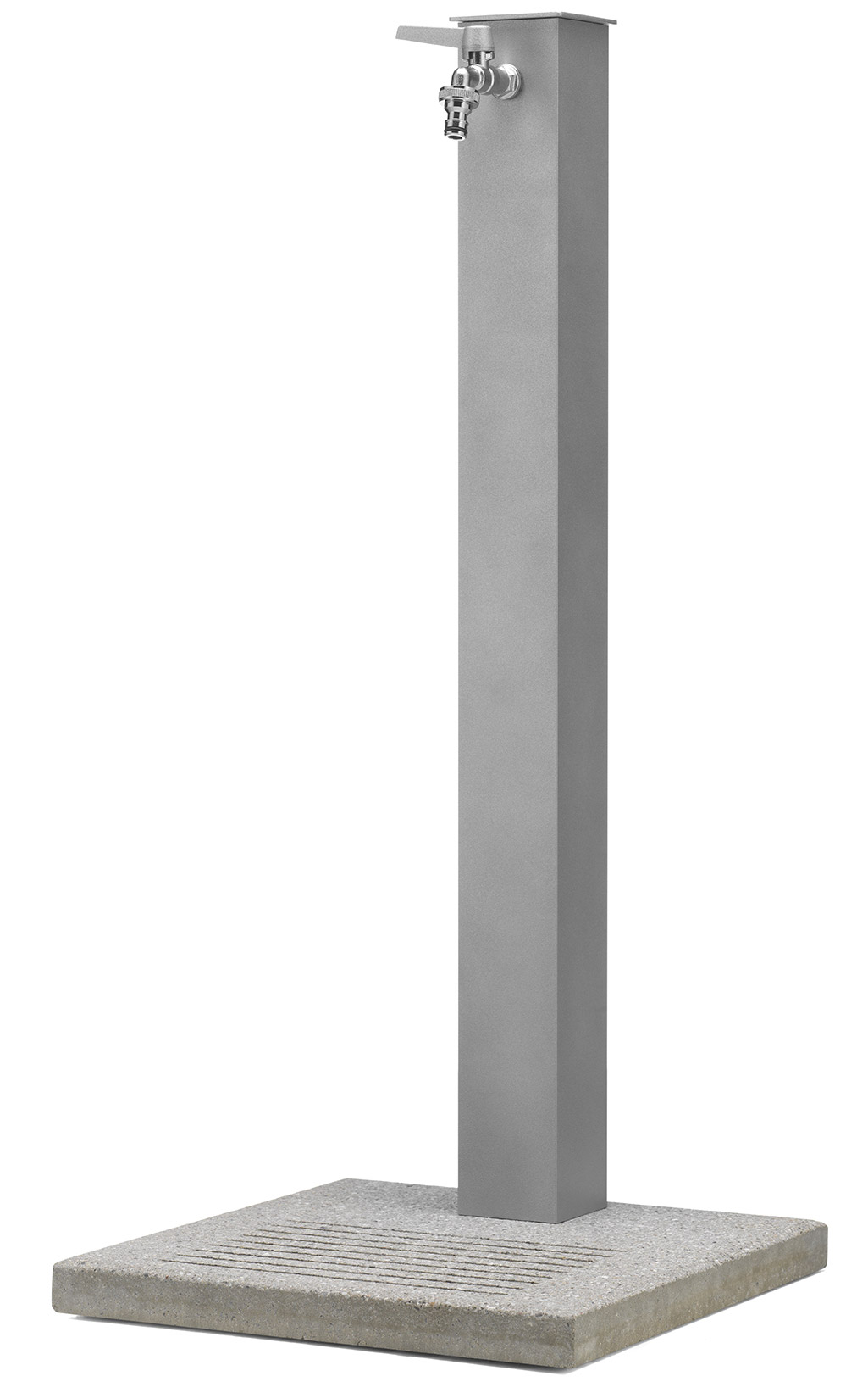 Image of Fontana da Giardino con Rubinetto e Base in Cemento Belfer 42/QBM Alluminio