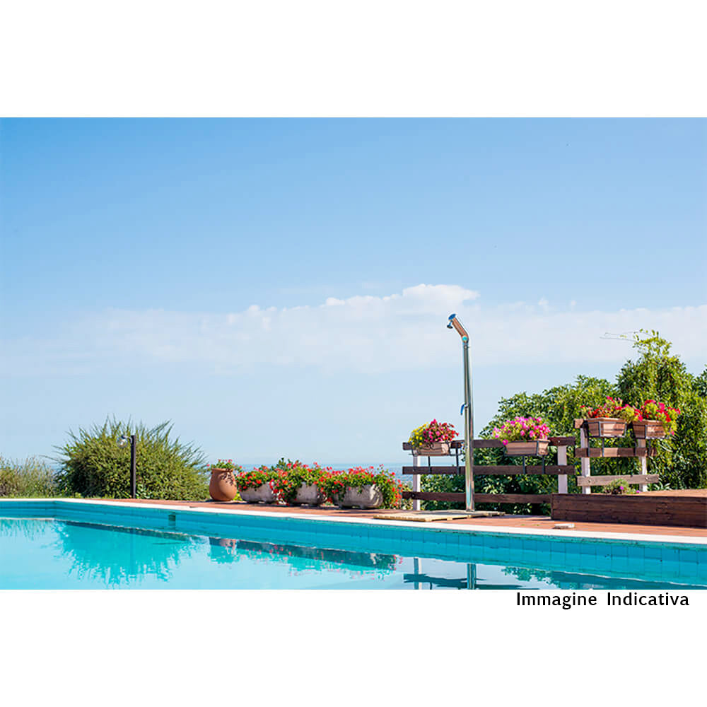 Doccia da Giardino Temporizzatore e Lavapiedi ATI Docce UNI-1P Inox Anodizzato...