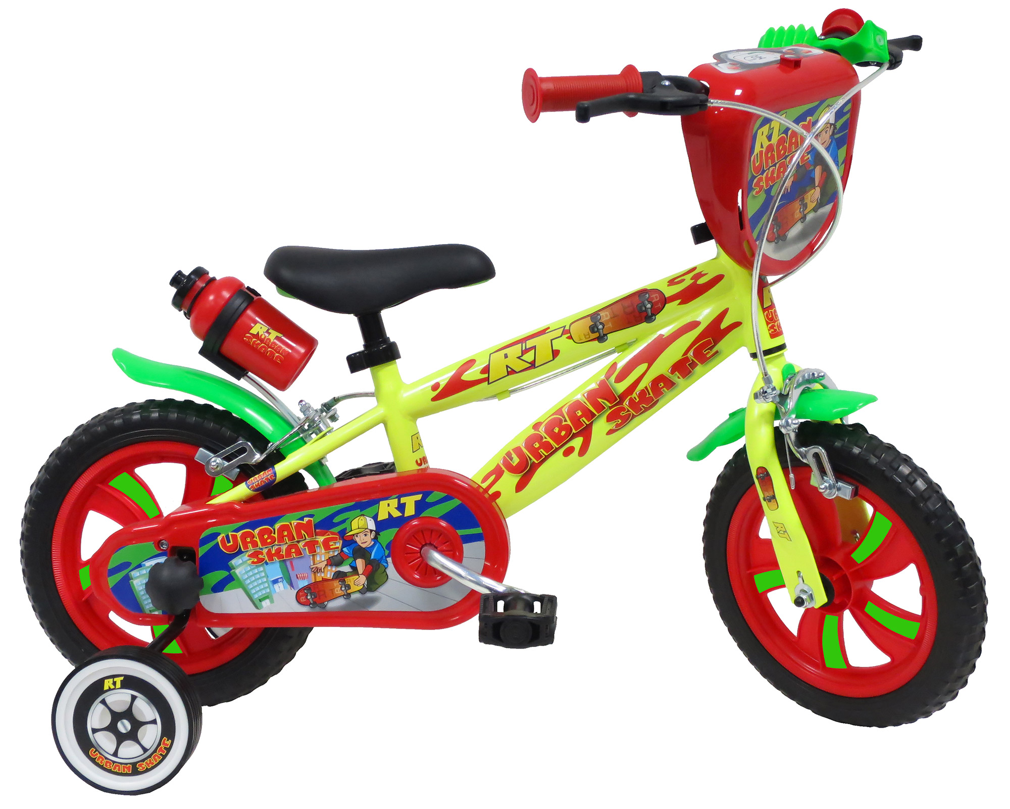 Image of Bicicletta per Bambino 12&quot; 2 Freni Gomme in EVA Urban Skate Gialla
