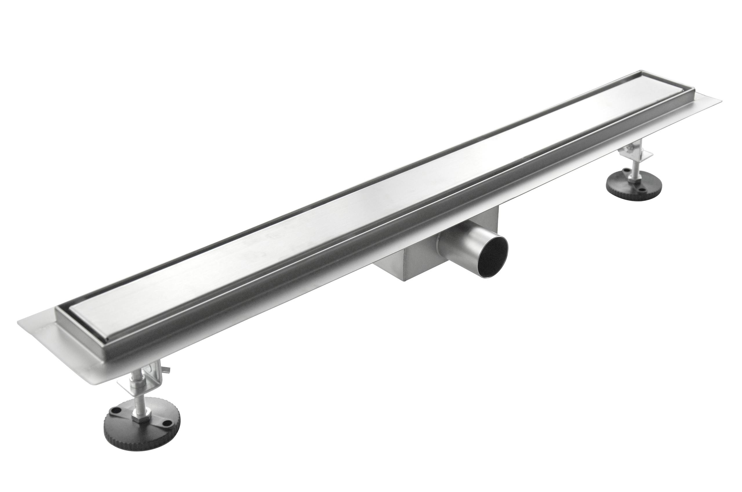 Canalina di Scarico in Acciaio Inox a Pavimento Linea 60x7 cm