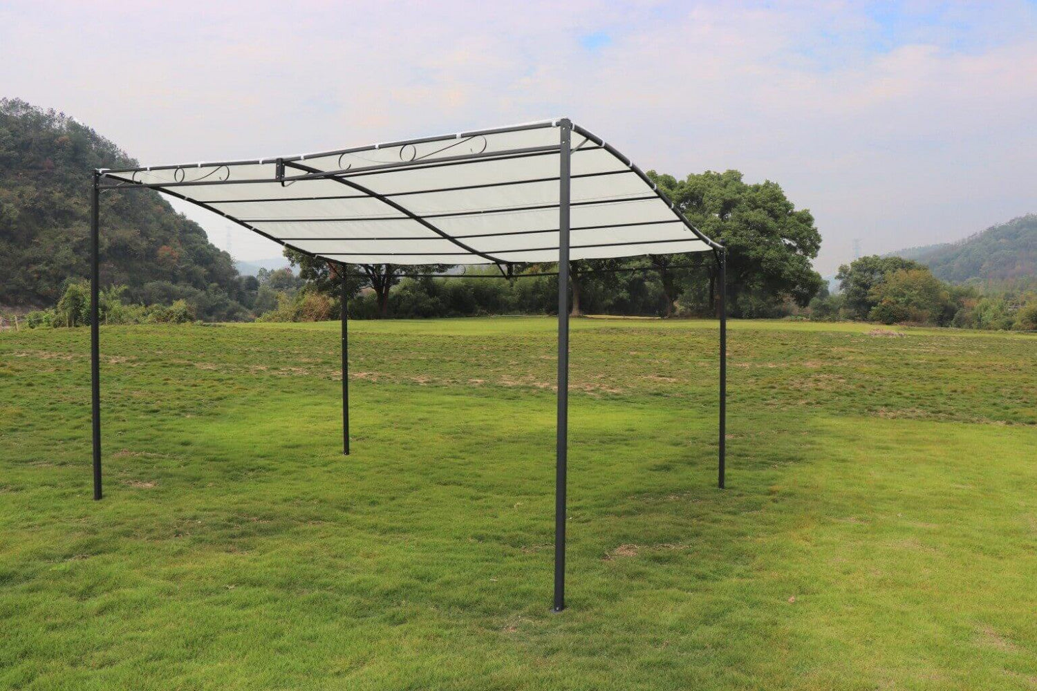 Gazebo Pergola Autoportante 3x4 m in Acciaio Antracite...