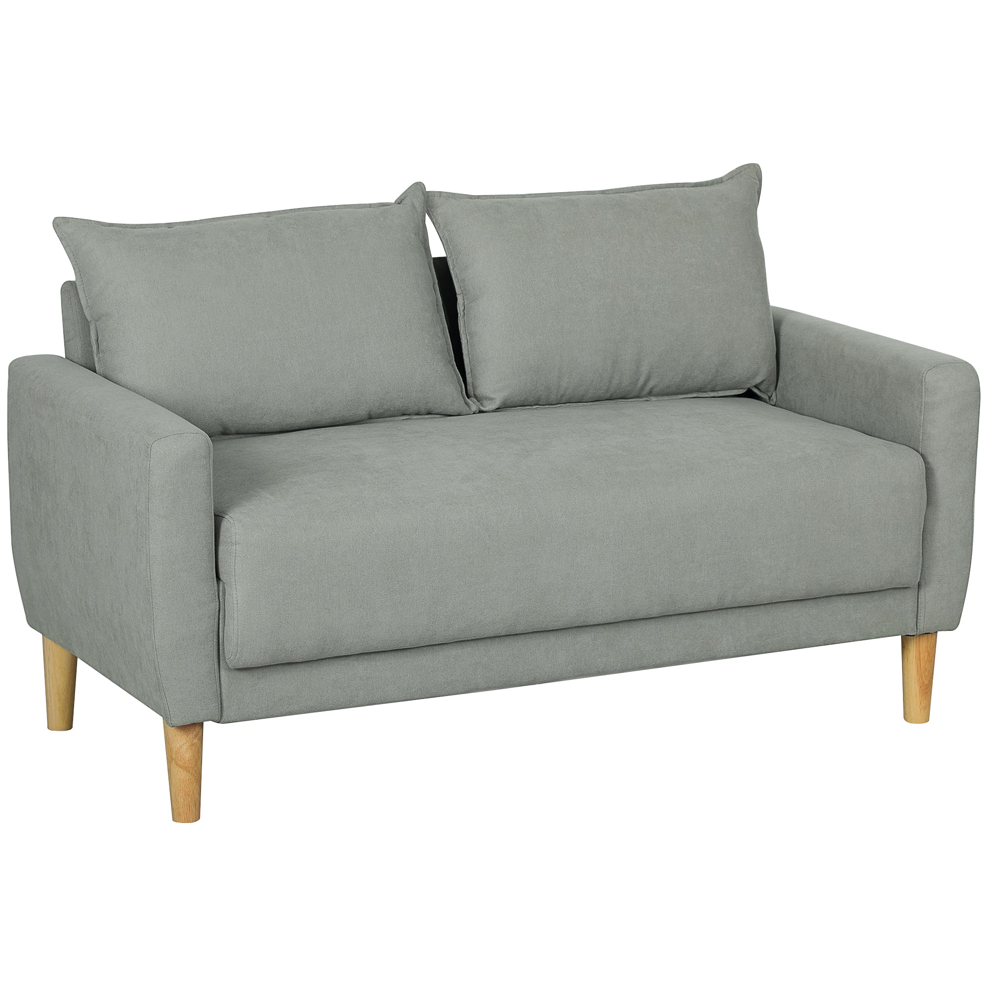 Divano 2 Posti 140x72x82 cm con Vano Contenitore Effetto Velluto Grigio
