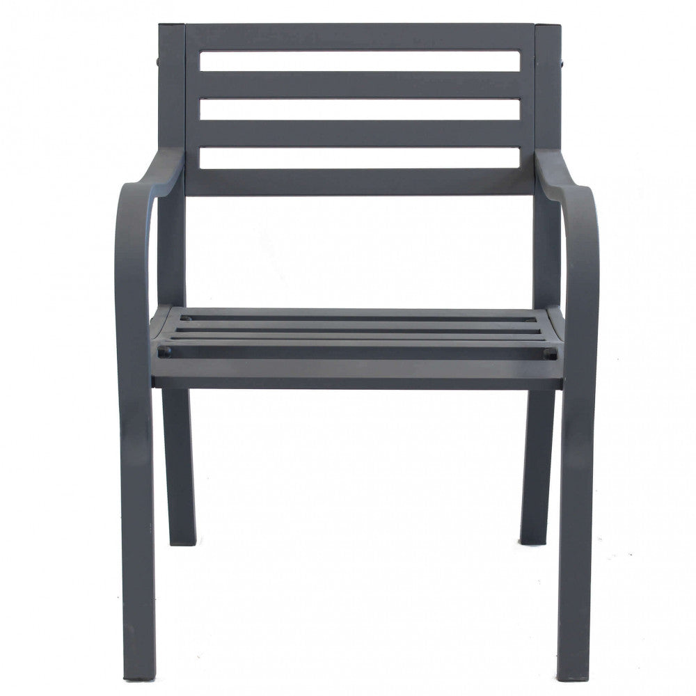 Poltrona Chloe 60x56x85 h cm in Acciaio Antracite...