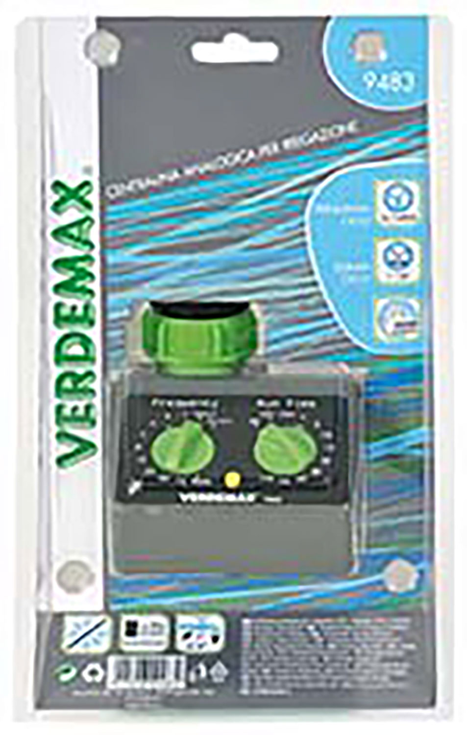 Centralina Analogica per Irrigazione Verdemax Programmabile 1h / 7g Durata 1-120 Minuti Attacco Rubinetto 3/4''-1''...