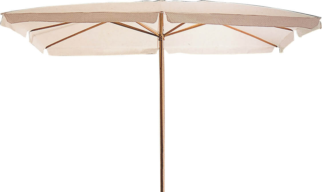Ombrellone da Giardino 2x3 m Palo Ø48 mm in Legno Bauer Bianco