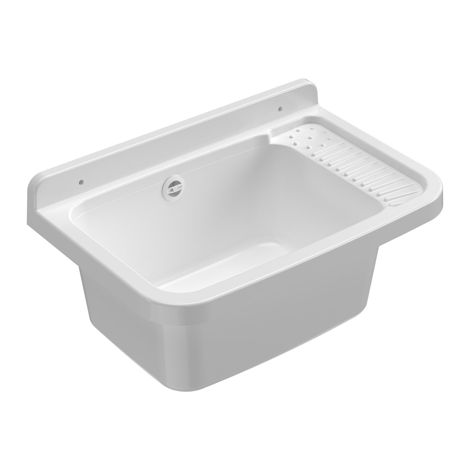 Image of Lavatoio 50x35x24 cm Pilozzo a Parete in Resina Bianco