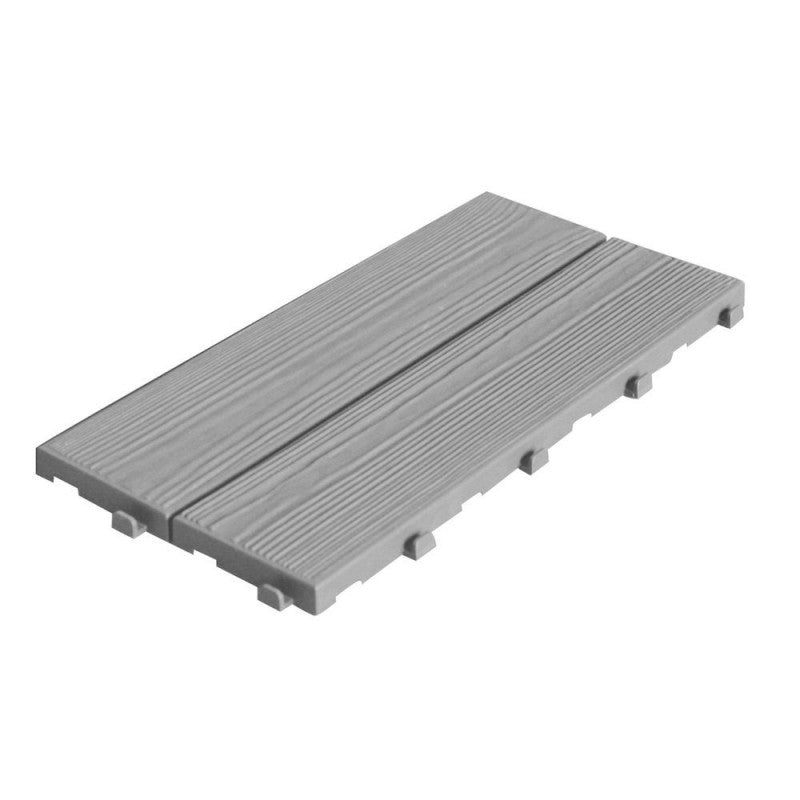 Set 14 Piastrelle Autobloccanti in Plastica Effetto Legno 37,7 x 18,6 cm da Interno o Esterno...