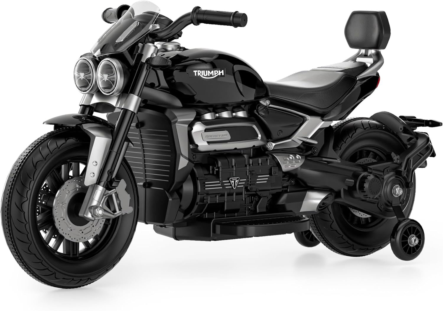 Moto Elettrica per Bambini Licenza Ufficiale Triumph 12V 4,5Ah Nero
