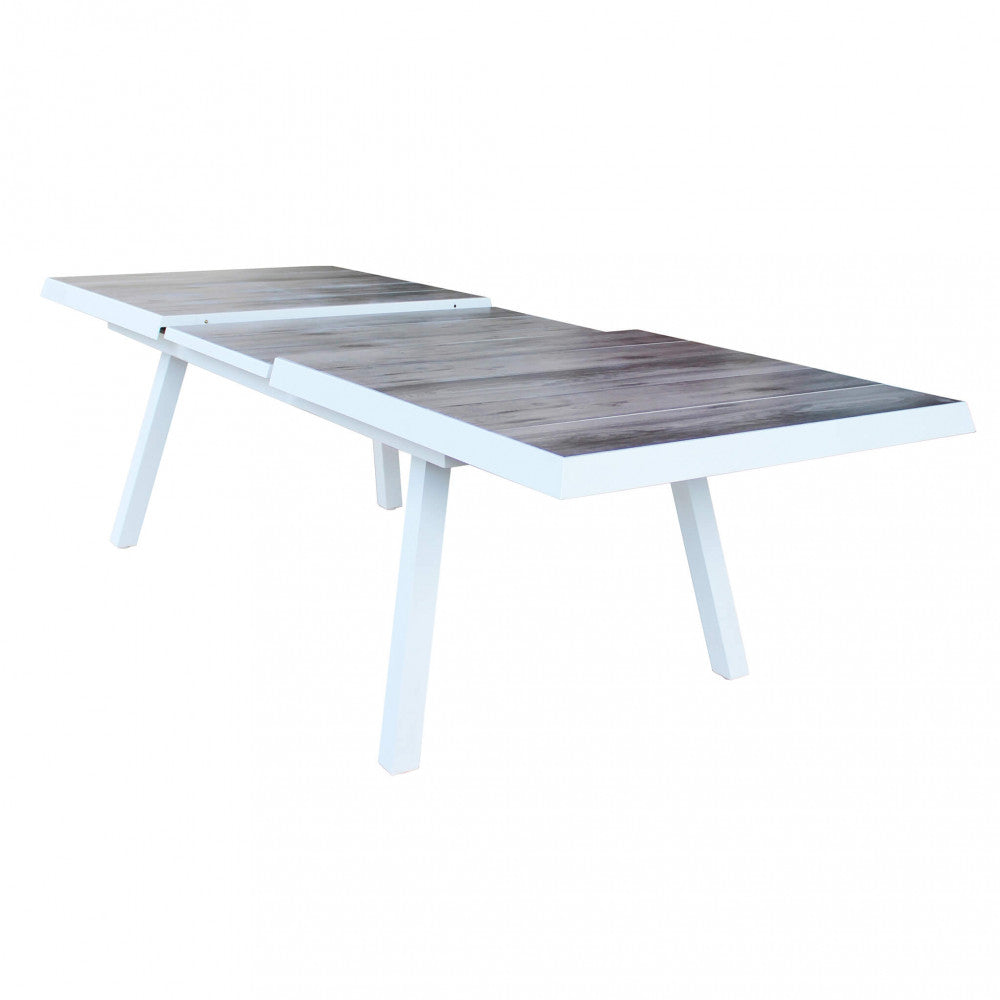 Tavolo Allungabile Seattle 205/265x105x75 h cm in Alluminio Bianco...