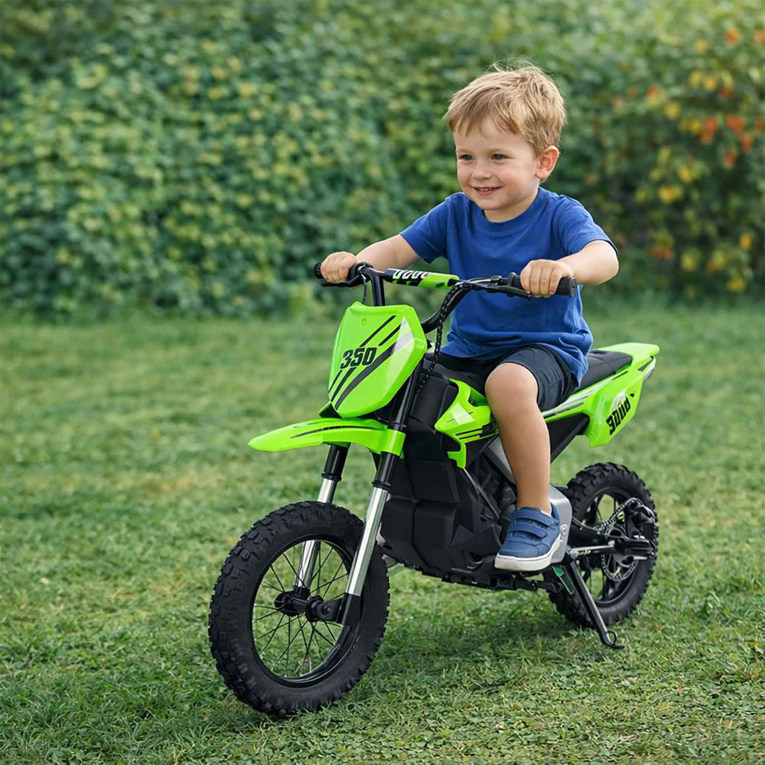 Moto Elettrica per Bambini 6 Anni+ Moto da Cross 250W 12V 25 km/h Verde...