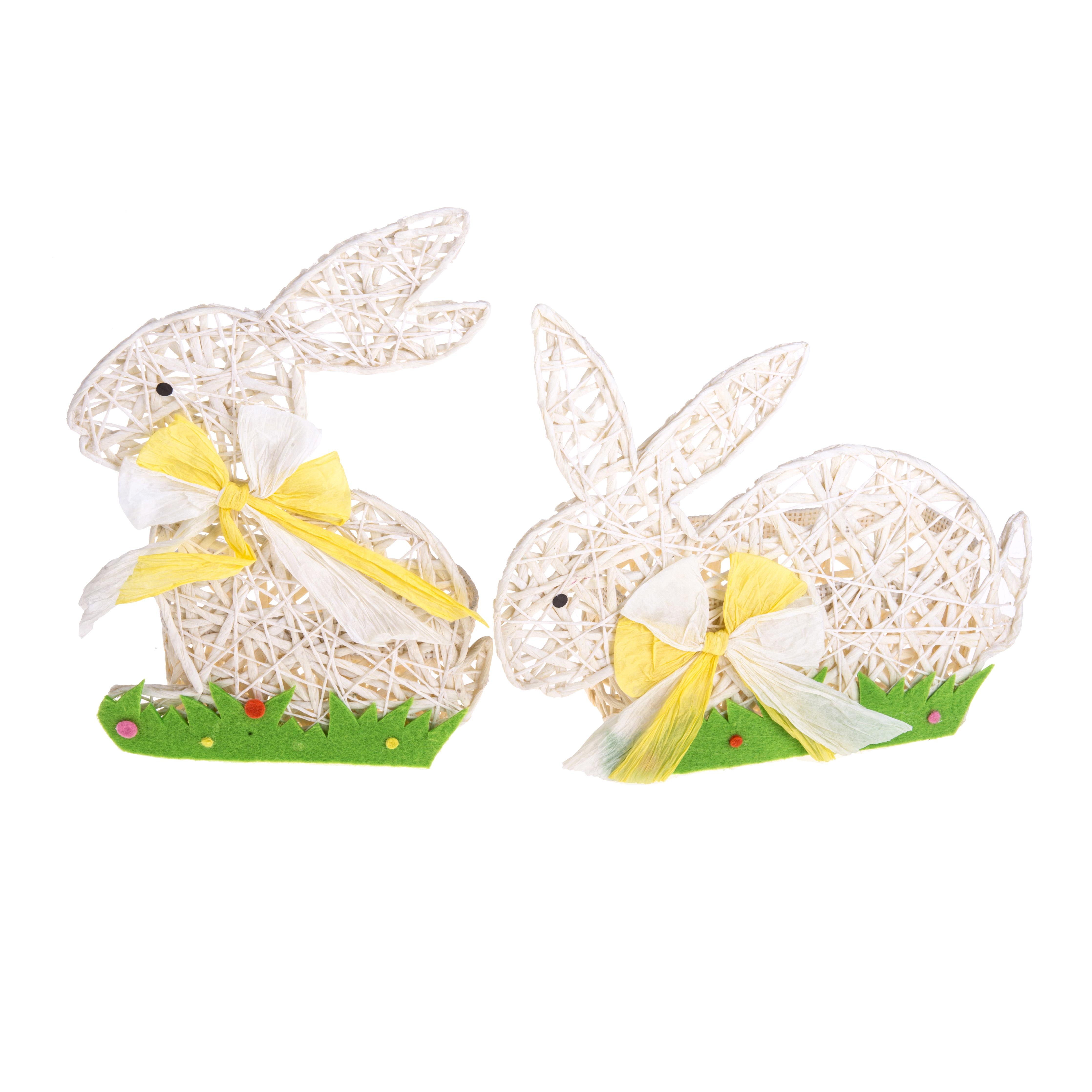 Image of Set 3 Set 2 Conigli Contenitori H 26 cm