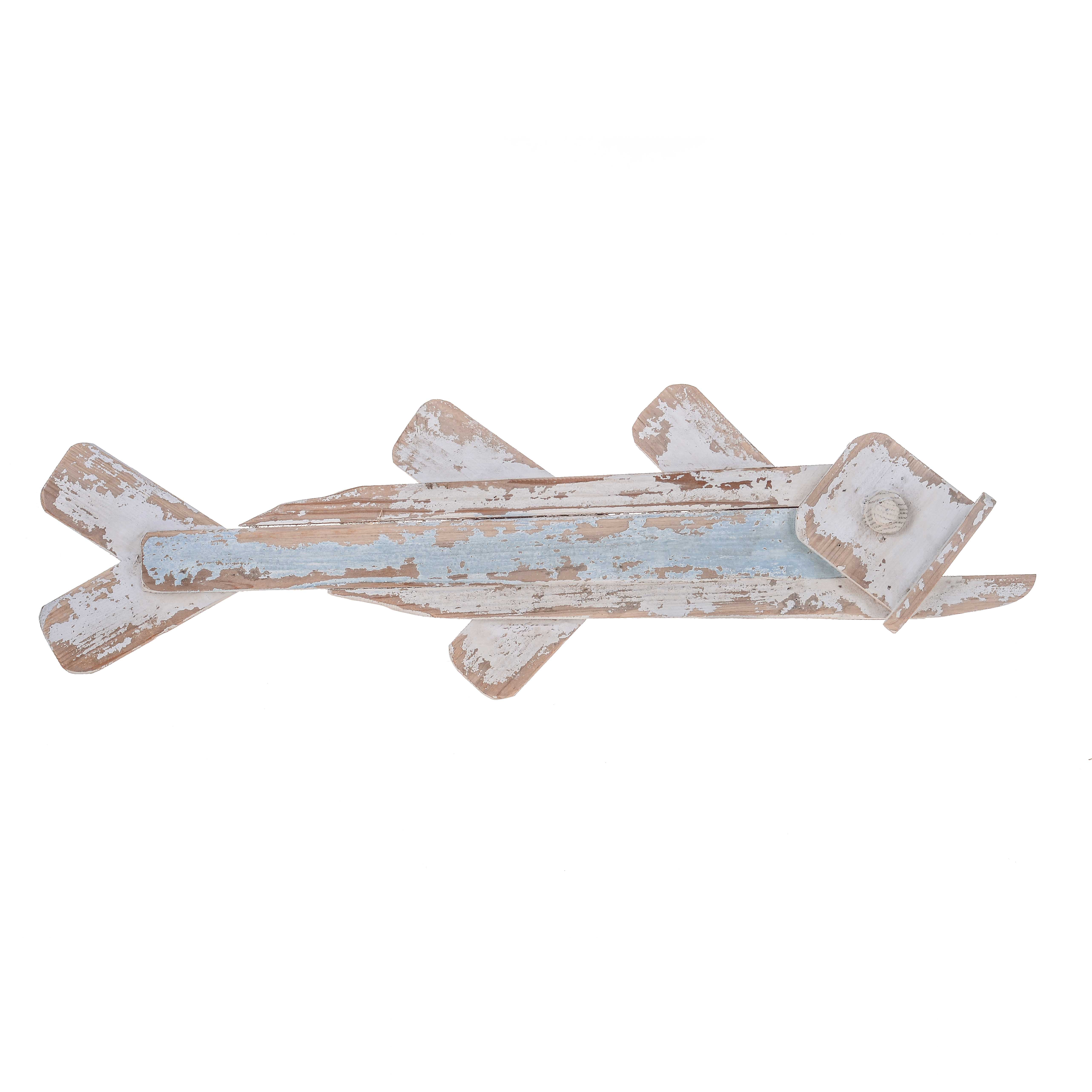 Image of Set 2 Pesci Legno da Appendere 57 cm